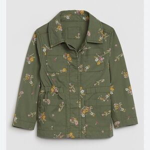 GAP Cute Fall Floral Utility Jacket 2 years